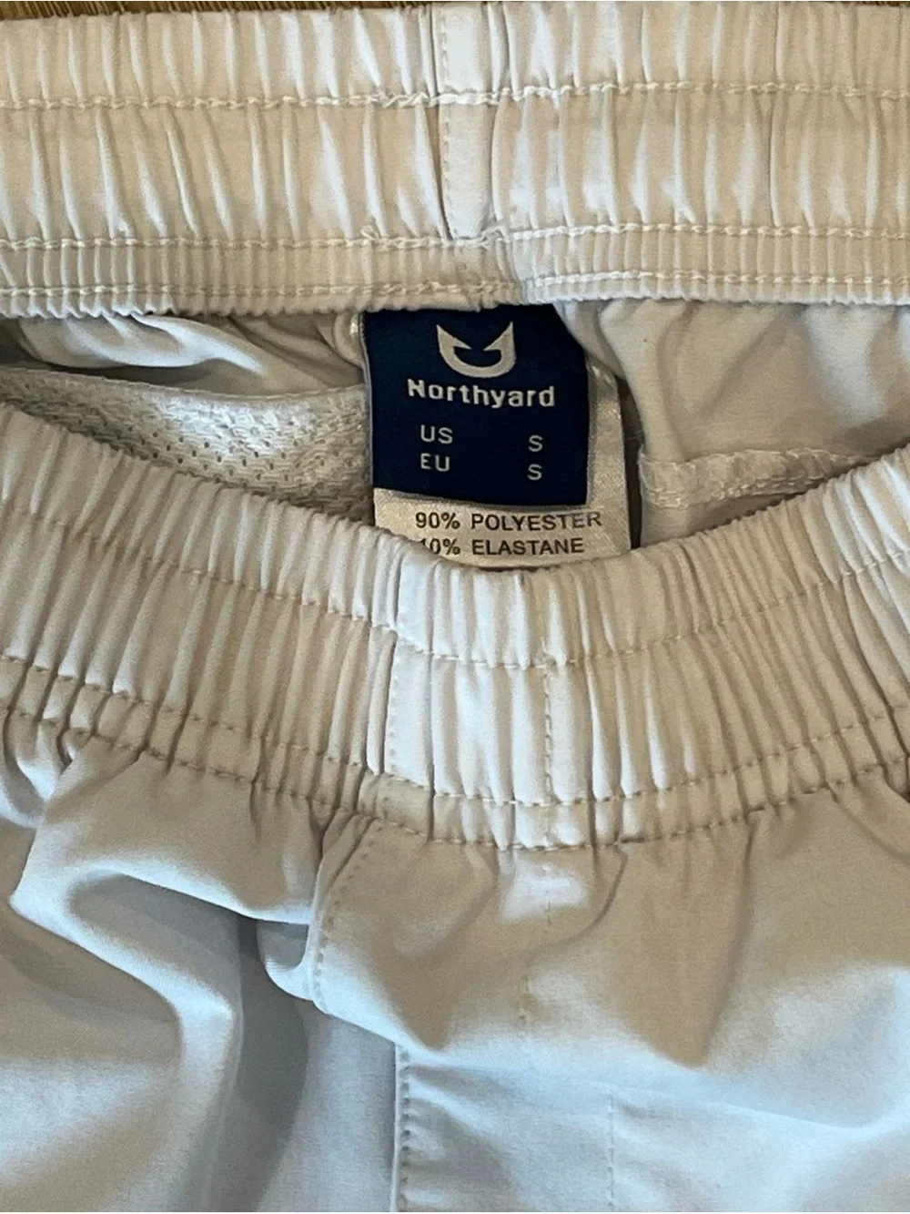 Northyard Men's Small Athletic Shorts White Zip Pockets Active Wear Running